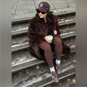 NWOT Fashion Nova Rich Chocolate faux fur long Teddy Jacket